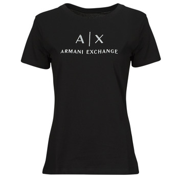 vaatteet Naiset Lyhythihainen t-paita Armani Exchange 3DYTAF Musta