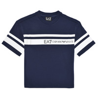 vaatteet Pojat Lyhythihainen t-paita Emporio Armani EA7 TSHIRT 3DBT58 Laivastonsininen / Valkoinen