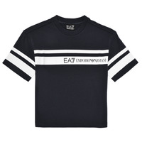 vaatteet Pojat Lyhythihainen t-paita Emporio Armani EA7 TSHIRT 3DBT58 Musta / Valkoinen