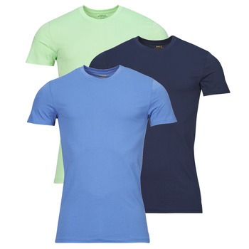 vaatteet Miehet Lyhythihainen t-paita Polo Ralph Lauren S / S CREW-3 PACK-CREW UNDERSHIRT Sininen / Laivastonsininen / Vihreä