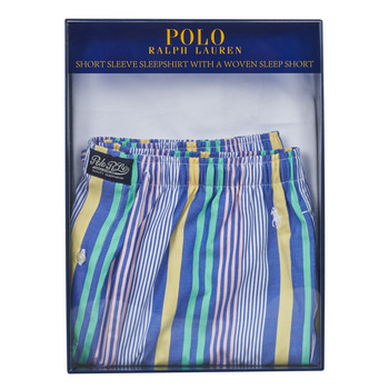 Polo Ralph Lauren S / S PJ SET-SLEEP-SET Valkoinen / Monivärinen