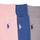 Asusteet / tarvikkeet Sukat Polo Ralph Lauren 84023PK-MERC 3PK-CREW SOCK-3 PACK Laivastonsininen / Harmaa / Vaaleanpunainen