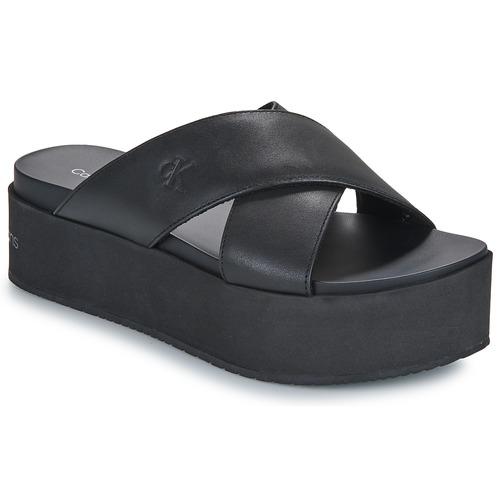 kengät Naiset Sandaalit Calvin Klein Jeans FLATFORM CROSS MG UC Musta