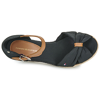 Tommy Hilfiger BASIC OPEN TOE HIGH WEDGE Musta