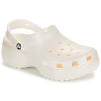 kengät Naiset Puukengät Crocs Classic Platform Glitter ClogW Beige