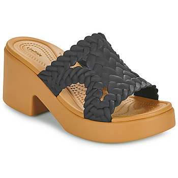 kengät Naiset Sandaalit Crocs Brooklyn Woven Slide Heel Musta