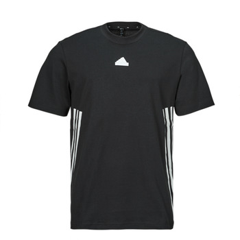 vaatteet Miehet Lyhythihainen t-paita Adidas Sportswear M FI 3S T Musta / Valkoinen
