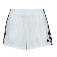 vaatteet Naiset Shortsit / Bermuda-shortsit Adidas Sportswear W 3S WVN SHO Valkoinen / Musta