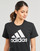 vaatteet Naiset Lyhythihainen t-paita Adidas Sportswear W BL T Musta / Valkoinen
