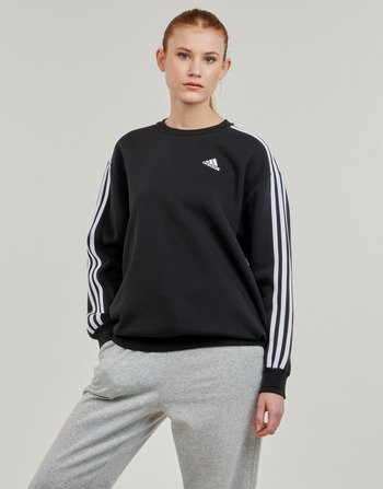 vaatteet Naiset Svetari Adidas Sportswear W 3S FL OS SWT Musta / Valkoinen
