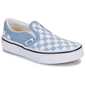 kengät Lapset Tennarit Vans UY Classic Slip-On COLOR THEORY CHECKERBOARD DUSTY BLUE Sininen
