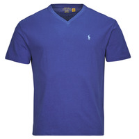 vaatteet Miehet Lyhythihainen t-paita Polo Ralph Lauren T-SHIRT AJUSTE COL V EN COTON Sininen