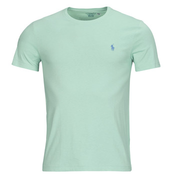 vaatteet Miehet Lyhythihainen t-paita Polo Ralph Lauren T-SHIRT AJUSTE EN COTON Vihreä / Aqua / Celadon