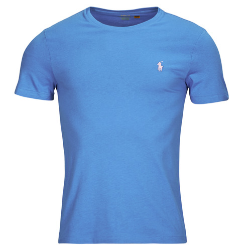 vaatteet Miehet Lyhythihainen t-paita Polo Ralph Lauren T-SHIRT AJUSTE EN COTON Sininen
