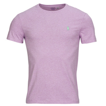 vaatteet Miehet Lyhythihainen t-paita Polo Ralph Lauren T-SHIRT AJUSTE EN COTON Lila / Pastel / Purple / Heather