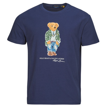 vaatteet Miehet Lyhythihainen t-paita Polo Ralph Lauren T-SHIRT POLO BEAR AJUSTE EN COTON Laivastonsininen / Newport / Sininen