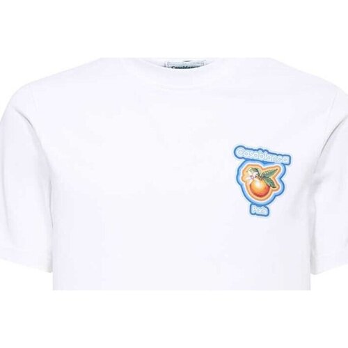vaatteet Miehet Lyhythihainen t-paita Casablanca MS23-JTS-001-24 Valkoinen