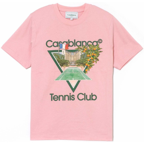 vaatteet Miehet Lyhythihainen t-paita Casablanca MF22-JTS-001-13 Vaaleanpunainen