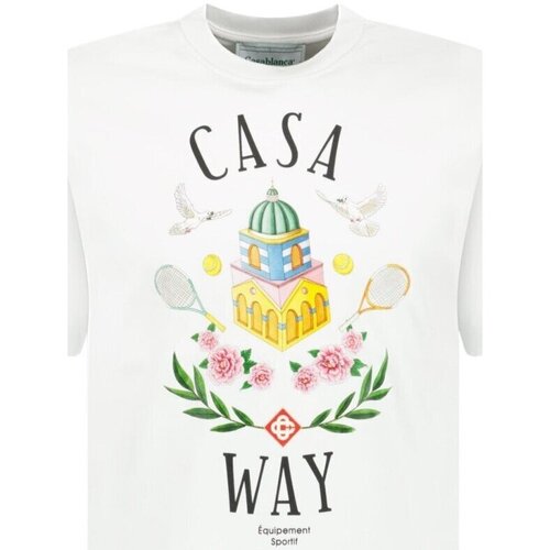 vaatteet Miehet Lyhythihainen t-paita Casablanca MS23-JTS-001-25 Valkoinen