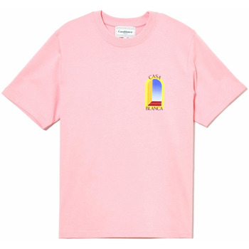 vaatteet Miehet Lyhythihainen t-paita Casablanca MS23-JTS-001-19 Vaaleanpunainen