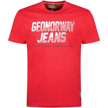 vaatteet Miehet Lyhythihainen t-paita Geo Norway SX1046HGNO-RED Punainen