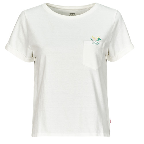 vaatteet Naiset Lyhythihainen t-paita Levi's GR MARGOT POCKET TEE Valkoinen