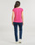vaatteet Naiset Lyhythihainen t-paita Pieces PCBILLO TEE LUREX STRIPES Vaaleanpunainen