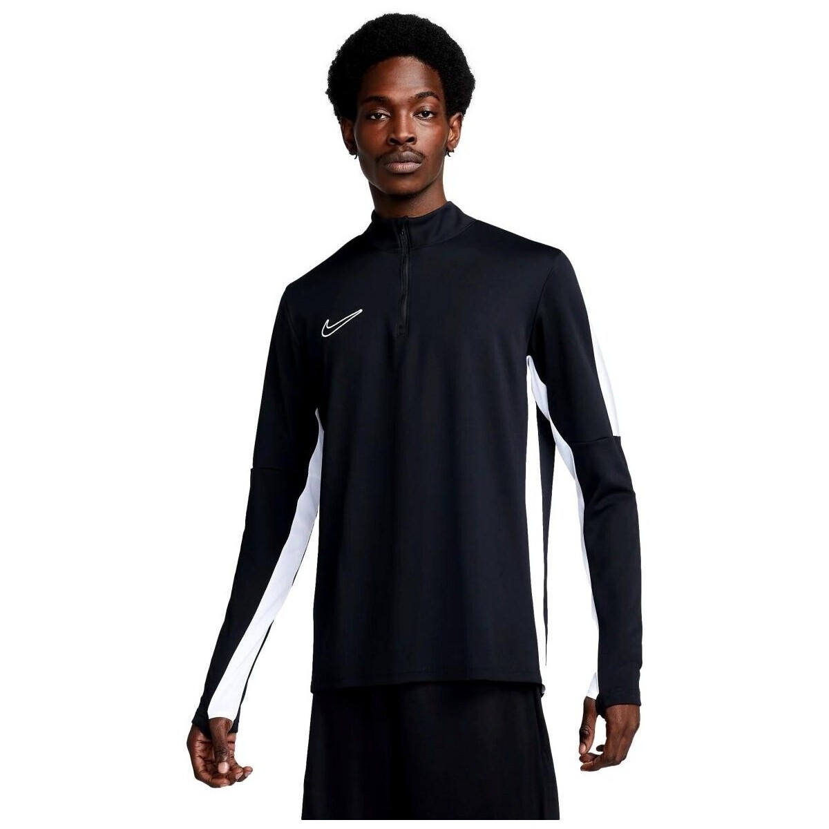 vaatteet Miehet T-paidat pitkillä hihoilla Nike CAMISETA  ACADEMY DX4284 Musta