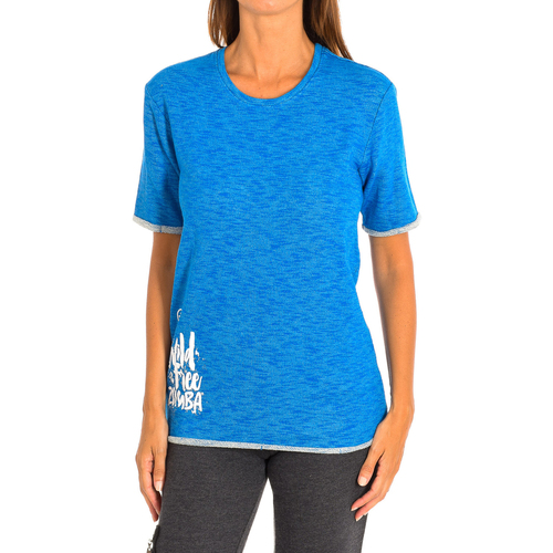 vaatteet Naiset Lyhythihainen t-paita Zumba Z2T00300-AZUL Sininen