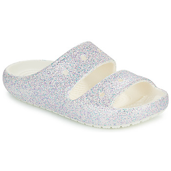 kengät Tytöt Sandaalit ja avokkaat Crocs Classic Glitter Sandal v2 K Valkoinen / Glitter