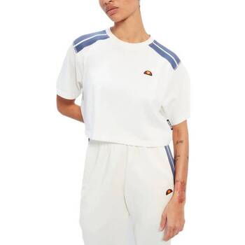 vaatteet Naiset Lyhythihainen t-paita Ellesse IVA CROPPED T-SHIRT Valkoinen