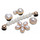 Asusteet / tarvikkeet Kenkätarvikkeet Crocs Dainty Pearl Jewelry 5 Pack Valkoinen / Kulta