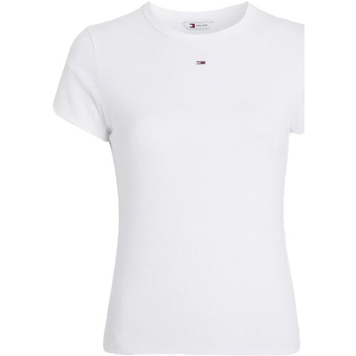 vaatteet Naiset T-paidat & Poolot Tommy Jeans DW0DW17383 Valkoinen