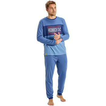 vaatteet Miehet pyjamat / yöpaidat Munich MUDP0252 Sininen