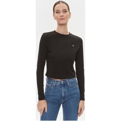 vaatteet Naiset T-paidat pitkillä hihoilla Calvin Klein Jeans J20J222884 Musta
