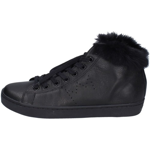 kengät Naiset Tennarit Leather Crown EY388 Musta