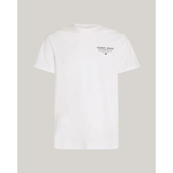 vaatteet Miehet Lyhythihainen t-paita Tommy Hilfiger DM0DM18265YBR Valkoinen