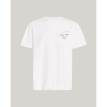 vaatteet Miehet Lyhythihainen t-paita Tommy Hilfiger DM0DM18283YBR Valkoinen