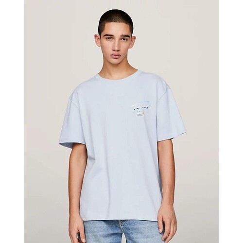 vaatteet Miehet Lyhythihainen t-paita Tommy Hilfiger DM0DM18283C1O Sininen