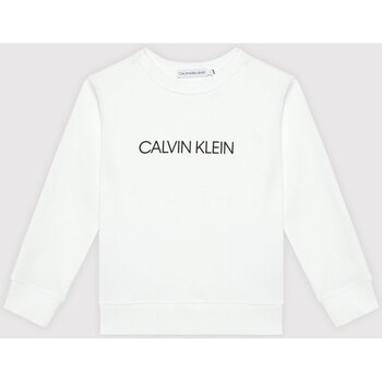 vaatteet Lapset T-paidat & Poolot Calvin Klein Jeans IU0IU00162 Valkoinen