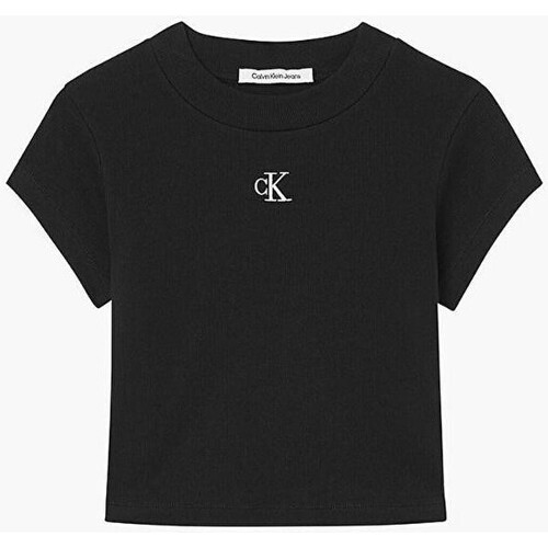 vaatteet Naiset Lyhythihainen t-paita Calvin Klein Jeans J20J218337 Musta