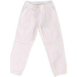 vaatteet Tytöt 5-taskuiset housut Manila Grace MG2343 Valkoinen