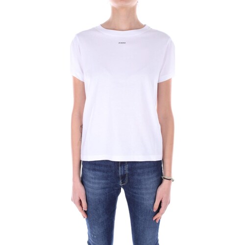 vaatteet Naiset Lyhythihainen t-paita Pinko 100373 A1N8 Valkoinen