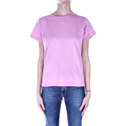 vaatteet Naiset Lyhythihainen t-paita Pinko 100373 A1N8 Vaaleanpunainen