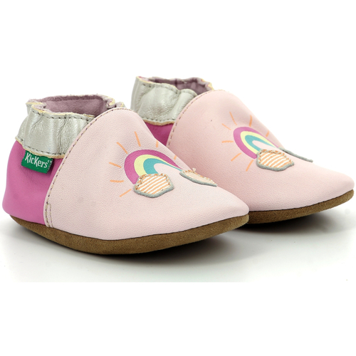 kengät Tytöt Vauvan tossut Kickers Kickbaby Rainbo Vaaleanpunainen
