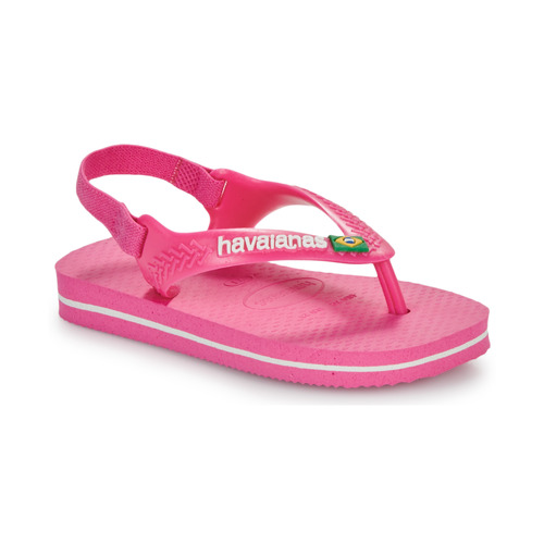 kengät Tytöt Varvassandaalit Havaianas BABY BRASIL LOGO II Vaaleanpunainen