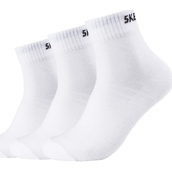Alusvaatteet Urheilusukat Skechers 3PPK Unisex Mesh Ventilation Quarter Socks Valkoinen