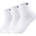 Alusvaatteet Urheilusukat Skechers 3PPK Unisex Mesh Ventilation Quarter Socks Valkoinen