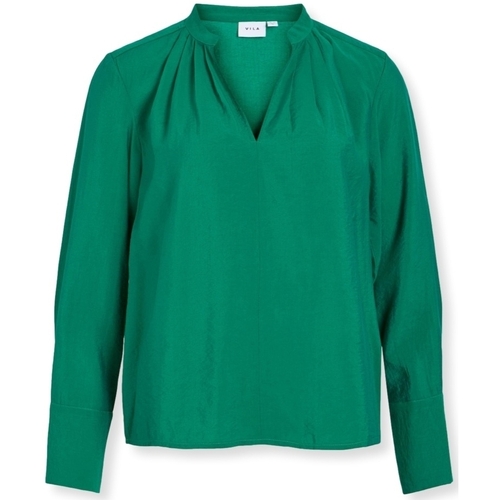 vaatteet Naiset Topit / Puserot Vila Top Milla L/S - Ultramarine Green Vihreä
