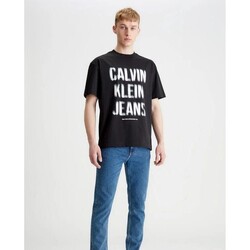vaatteet Miehet Lyhythihainen t-paita Calvin Klein Jeans J30J324648BEH Musta